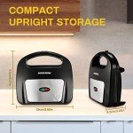 MONXOOK 750W Non-Stick Electric Panini Press