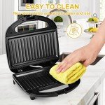 MONXOOK 750W Non-Stick Electric Panini Press