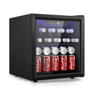EUHOMY 55 Can Mini Beverage Refrigerator with Glass Door