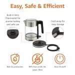 AmazonBasics 1.0 Liter Electric Glass Kettle