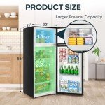 Upstreman 7.7 Cu.Ft. Double Door Apartment Fridge