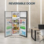 Upstreman 7.7 Cu.Ft. Double Door Apartment Fridge