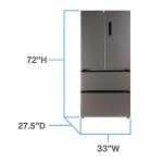 West Bend 18 Cu. Ft. Frost-Free French Door Fridge