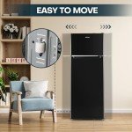 Upstreman 7.7 Cu.Ft. Double Door Apartment Fridge