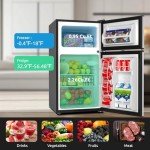 BANGSON 3.2 Cu.Ft Mini Fridge with Freezer