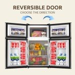 BANGSON 3.2 Cu.Ft Mini Fridge with Freezer