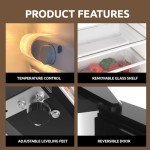 BANGSON 3.2 Cu.Ft Mini Fridge with Freezer