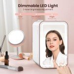 Suavo Mini Skincare Fridge with LED Mirror