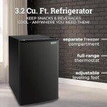 Igloo 3.2 Cu.Ft. Compact Refrigerator with Freezer