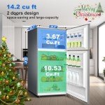 Top Freezer Stainless Steel Refrigerator, 14.2 Cu Ft