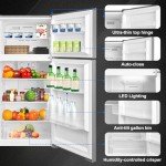 Top Freezer Stainless Steel Refrigerator, 14.2 Cu Ft