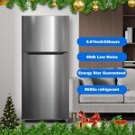Top Freezer Stainless Steel Refrigerator, 14.2 Cu Ft
