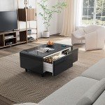 Smart Coffee Table with Refrigerator & Wireless Charging