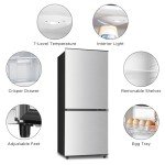 Saeoola Mini Fridge with Bottom Freezer, 4.0 Cu.Ft