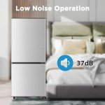 Saeoola Mini Fridge with Bottom Freezer, 4.0 Cu.Ft