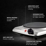 OVENTE 1000W Infrared Single Burner Hot Plate