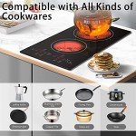 Karinear 2-Burner Electric Ceramic Cooktop with Timer