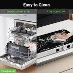 AMZCHEF Double Induction Cooktop with Griddle Pan