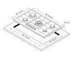 34-Inch Stainless Steel 5-Burner Gas Cooktop
