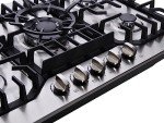 Deli-Kit 30" Stainless Steel 5-Burner Gas Cooktop