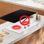 Electric Stove Top Cover - Silicone Mat (Black)