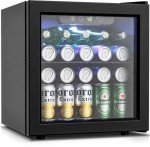 12-Bottle Beverage Cooler Mini Fridge - Black