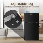 BANGSON Black Mini Fridge with Freezer - 3.2 CU.FT