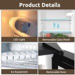 BANGSON Black Mini Fridge with Freezer - 3.2 CU.FT