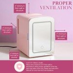 Paris Hilton Mini Beauty Fridge with LED Light