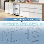 24" Dual Drawer Outdoor Stainless Steel Fridge