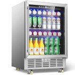 Stainless Steel Outdoor Refrigerator with Lock and Wheels