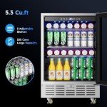 Stainless Steel Outdoor Refrigerator with Lock and Wheels