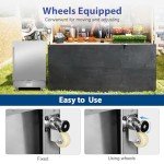 24-Inch Outdoor Refrigerator with Wheels for Beverages