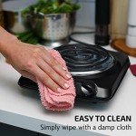 OVENTE 1000W Electric Countertop Single Burner Cooktop