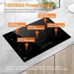 KPUY 36-Inch 5-Burner Induction Cooktop