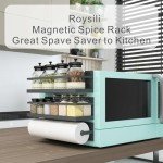 Roysili Magnetic Spice Rack and Towel Holder Set