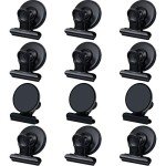 Heavy-Duty Black Magnetic Clips - 12 Pack