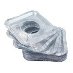 50 Pack Disposable Gas Burner Liners - 8.5" Foil Covers