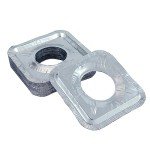 50 Pack Disposable Gas Burner Liners - 8.5" Foil Covers