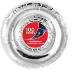 100 Pack Round Aluminum Foil Gas Burner Liners