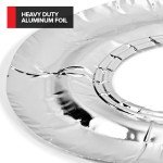 100 Pack Round Aluminum Foil Gas Burner Liners