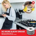 100 Pack Round Aluminum Foil Gas Burner Liners