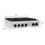 ZLINE 36" Gas Rangetop with Porcelain Finish
