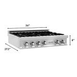 ZLINE 36" Gas Stovetop with 6 Burners