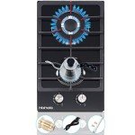 12-Inch 2 Burner Gas Cooktop with Glass Top