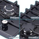 12-Inch 2 Burner Gas Cooktop with Glass Top