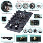 12-Inch 2 Burner Gas Cooktop with Glass Top
