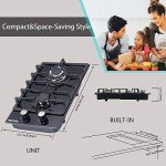 12-Inch 2 Burner Gas Cooktop with Glass Top