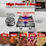 Weceleh 2-Burner 12 Inch Gas Cooktop