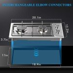 Hobsir 2 Burner Stainless Steel Gas Cooktop